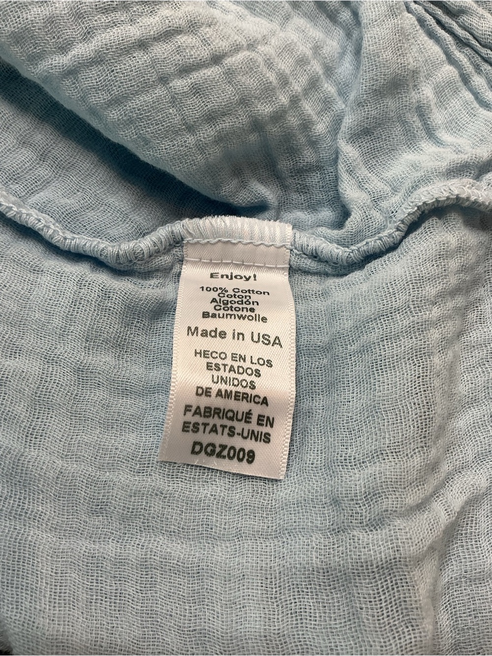 NWT Michael Stars Light Blue Double Gauze Cotton Surplice Wrap Top Size Small - Picture 11 of 12